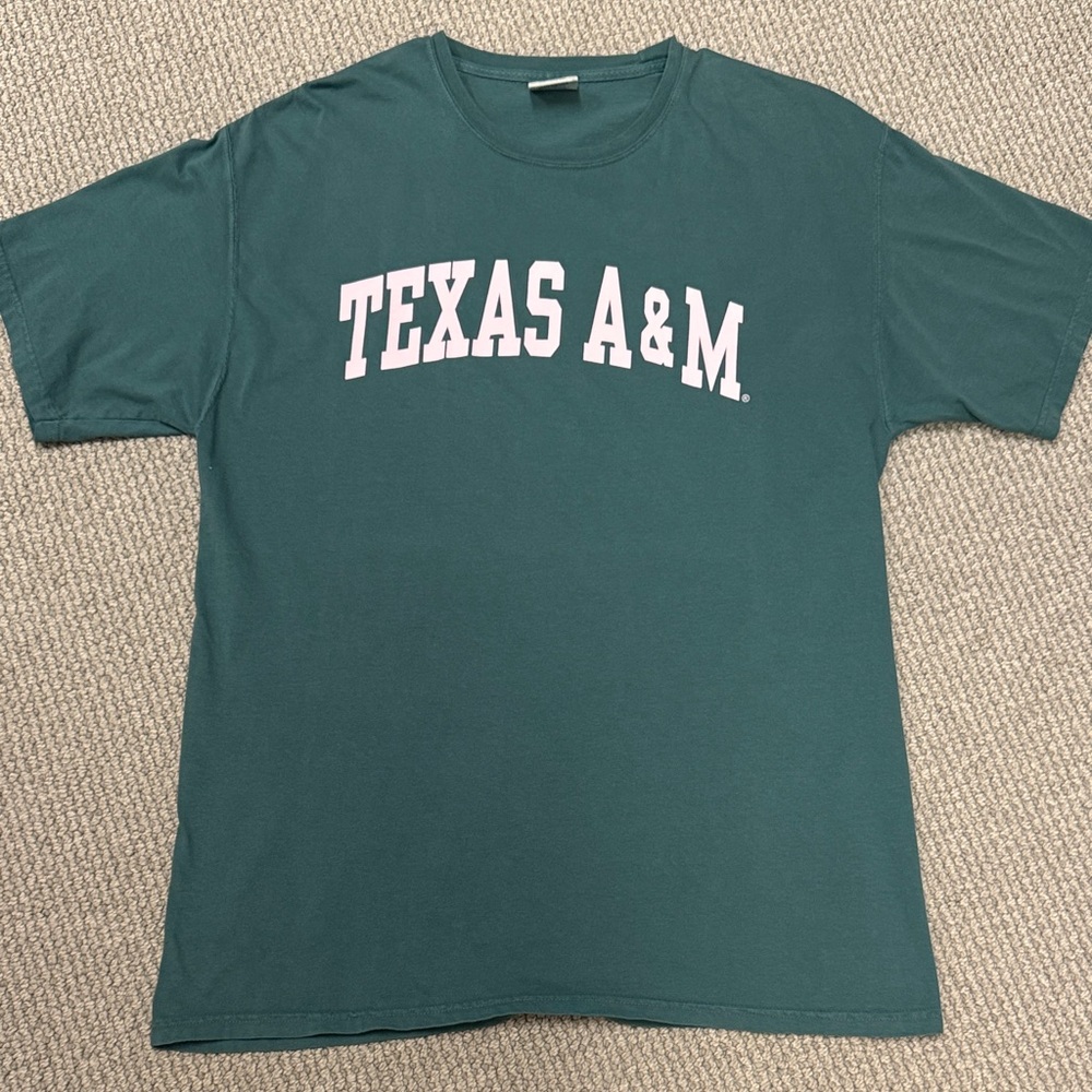 Texas A&M Green Tshirt, Size Large